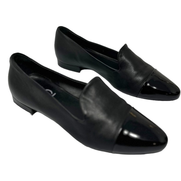 Agl Attilio Giusti Leombruni Cap Toe Loafer Black Leather SZ 36 - Picture 1 of 6